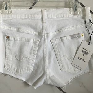 White 7 for all man kind jean shorts NWT
